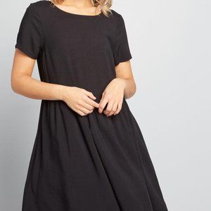 ModCloth Sway Into Style Babydoll Dress in Black